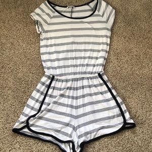 Striped Romper/Pool Cover (Worn)
